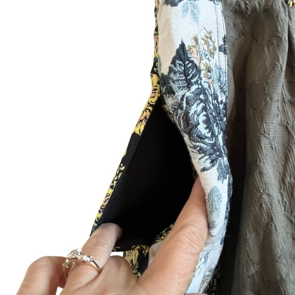 NWOT Anthropologie Floral Patchwork Sweetheart Strapless A Line Midi Dress SZ 6 - Picture 11 of 16